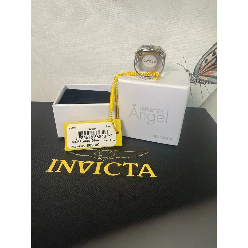 Invicta Mini Angel Women's Ring Watch - 21.5mm. Silver (49582)